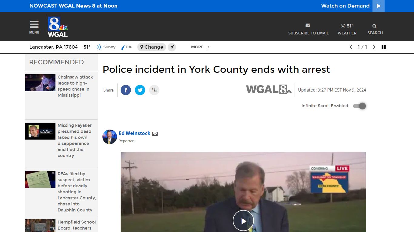 Police incident in York County ends with arrest - WGAL Channel 8