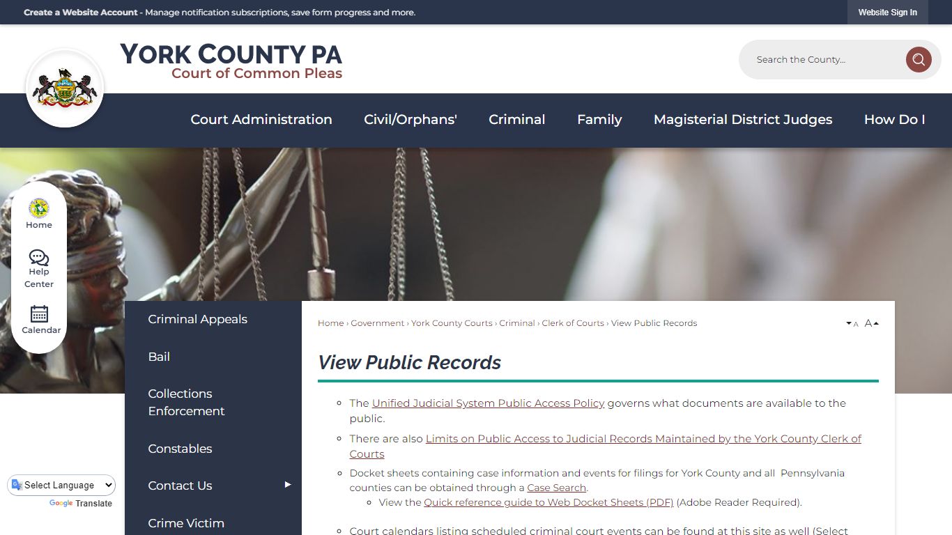 View Public Records - York County, PA